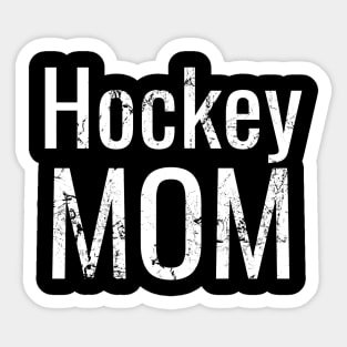 Hockey Mom in White Basic Lettering Sticker